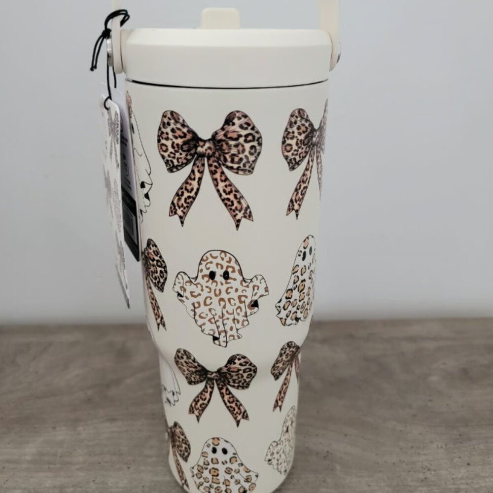 Hydrapeak viral cheetah ghost and bows tumbler